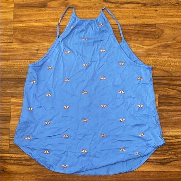 4 for $50 🎃 GAP Butterfly Tank Blue Size Small - Picture 4 of 4